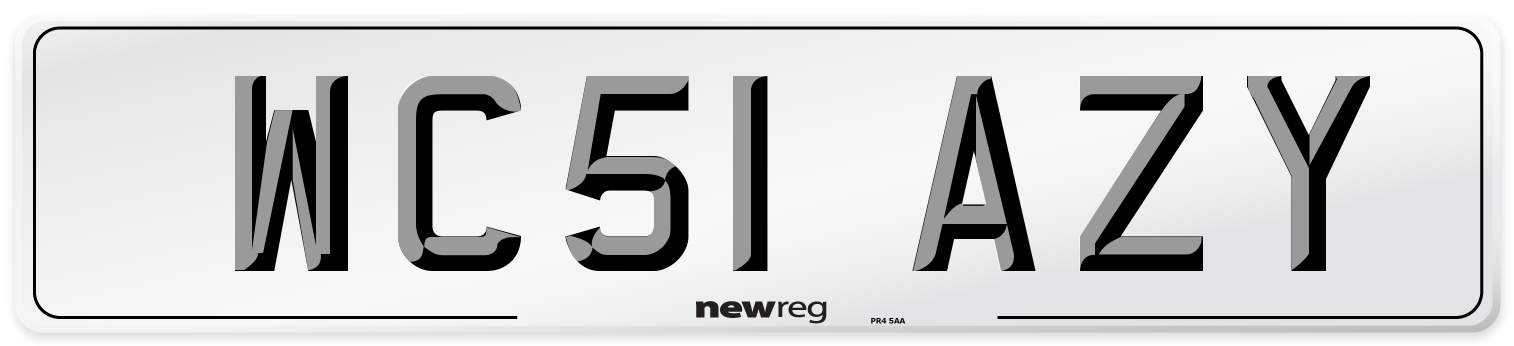 WC51 AZY Number Plate from New Reg
